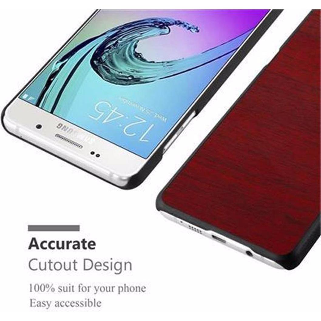 Thumbnail - Cadorabo Hard Cover Woody Cover (Samsung Galaxy A3 (2016)), Smartphone Hülle, Rot