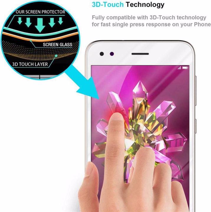 Actual product image Cadorabo Full screen display protection glass (1 Piece, Huawei Enjoy 7)