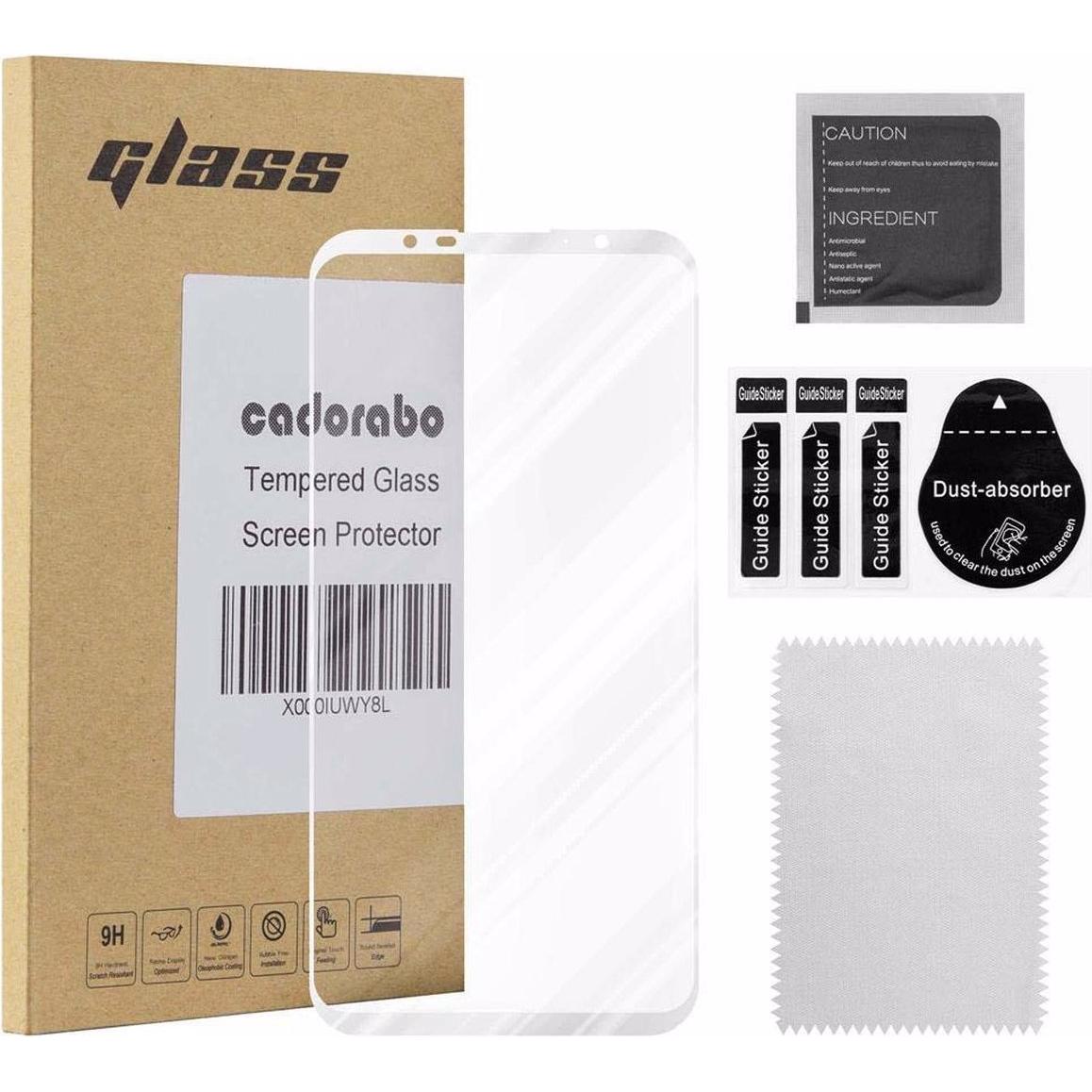 Cadorabo Vollbild Displayschutzglas (1 Stück, Meizu 16th), Smartphone Schutzfolie, Weiss