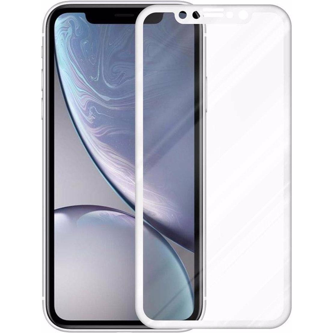 Thumbnail - Cadorabo Vollbild Displayschutzglas (1 Stück, Apple iPhone XR), Smartphone Schutzfolie, Weiss