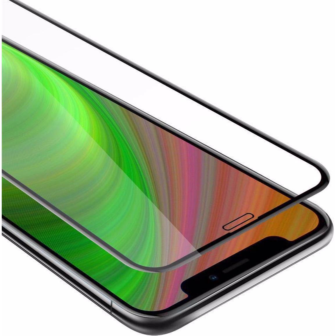Cadorabo Vollbild Displayschutzglas (1 Stück, Apple iPhone XR), Smartphone Schutzfolie, Schwarz