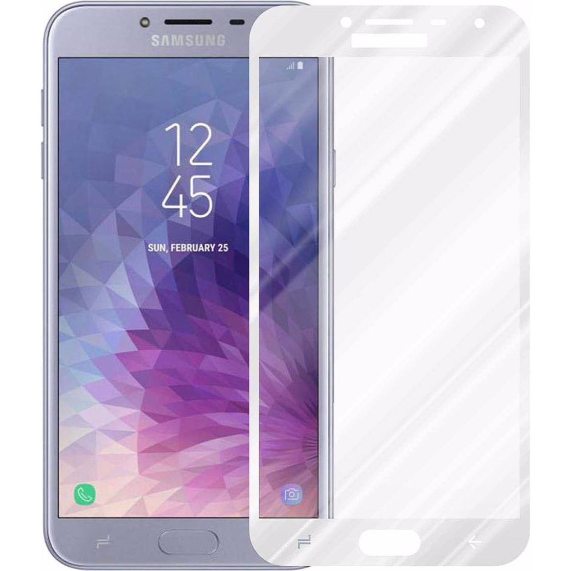 Thumbnail - Cadorabo Vollbild Displayschutzglas (1 Stück, Samsung Galaxy J4 (2018)), Smartphone Schutzfolie, Weiss