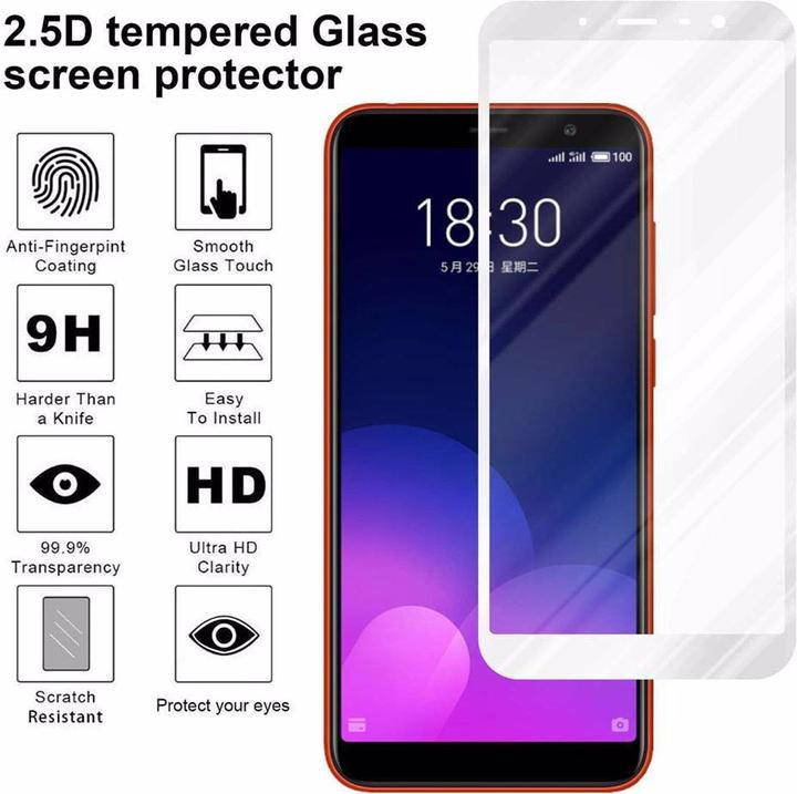 Actual product image Cadorabo Full screen display protection glass (1 Piece, Meizu M6T)