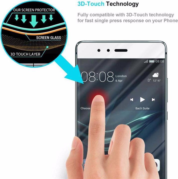 Immagine prodotto Cadorabo Vetro di protezione del display a schermo intero (1 Pezzo/i, Huawei P9 Plus)