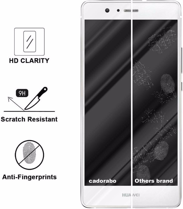 Actual product image Cadorabo Full screen display protection glass (1 Piece, Huawei G9 Lite)
