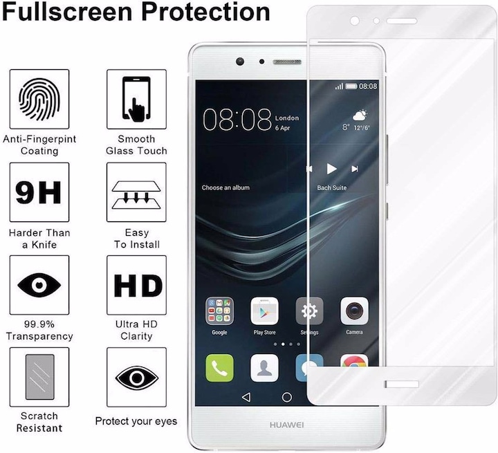 Actual product image Cadorabo Full screen display protection glass (1 Piece, Huawei G9 Lite)
