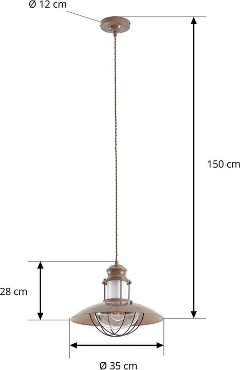 Produktbild Lindby Louisanne Pendelleuchte Brown (E27)
