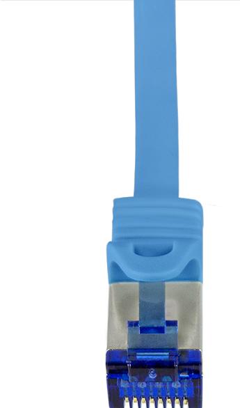 Actual product image LogiLink Patch cord Ultraflex, Cat.6A, S/FTP, 15 m, blue withCat.7 raw cable, extra flexible & soft cable m (S/FTP, CAT6a, 15 m)