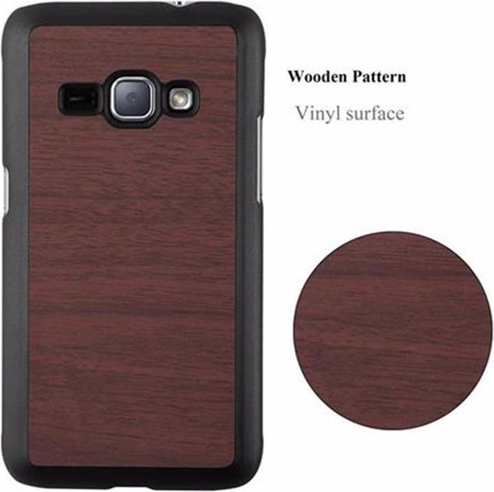 Actual product image Cadorabo Hard Cover Woody Cover (Samsung Galaxy J1 (2016))