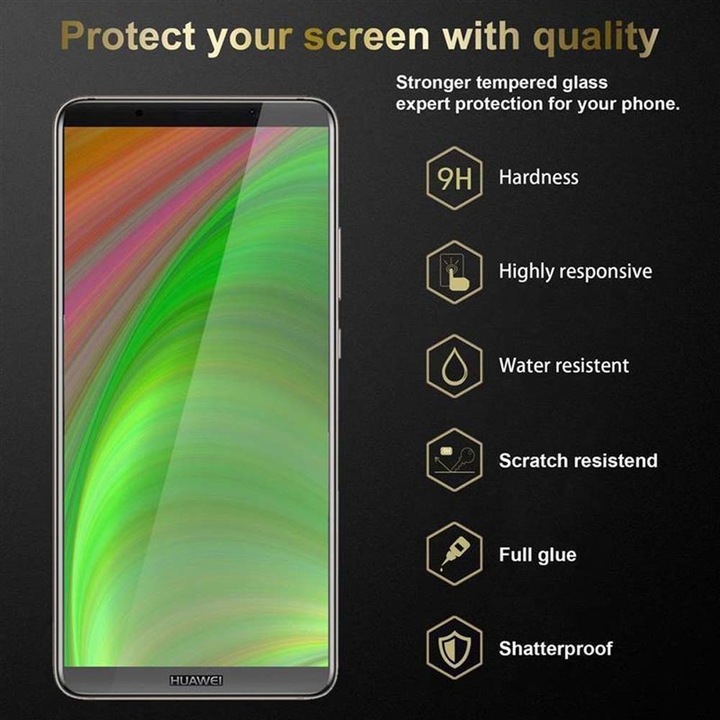 Actual product image Cadorabo Full screen display protection glass (1 Piece, Huawei Nova 2i)