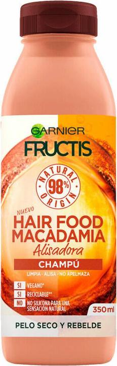 Garnier FRUCTIS HAIR FOOD macadamia champú alisador 350 ml (350 ml, Flüssiges Shampoo)
