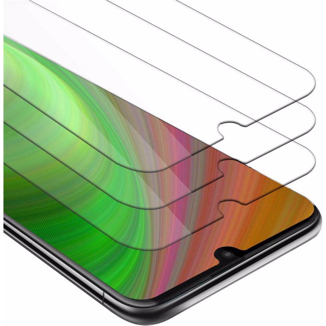 Cadorabo Displayschutzglas (3 Stück, Motorola Moto E6 Plus), Smartphone Schutzfolie, Transparent