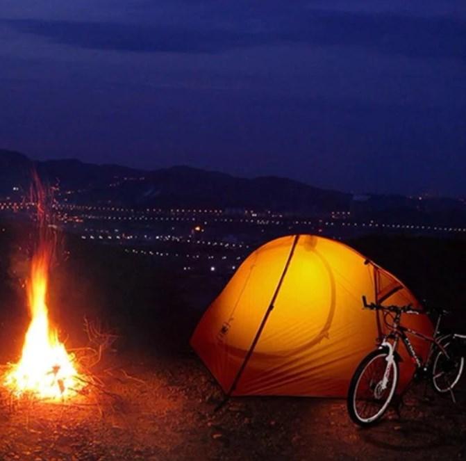 Actual product image Naturehike Namiot Cycling Ultralight 1 NH18A095-D-Orange (1.65 kg, 1 person)
