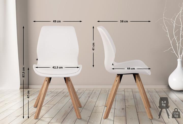 Actual product image CLP Luna chair imitation leather, white