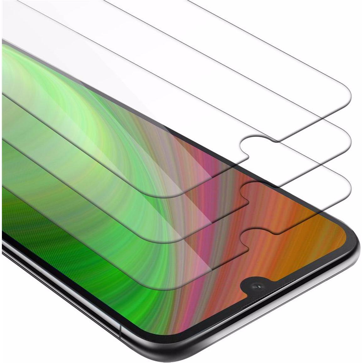 Cadorabo Displayschutzglas (3 Stück, LG G8s), Smartphone Schutzfolie, Transparent