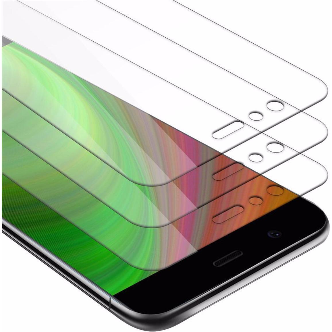 Cadorabo Displayschutzglas (3 Stück, Huawei P10 Plus), Smartphone Schutzfolie, Transparent