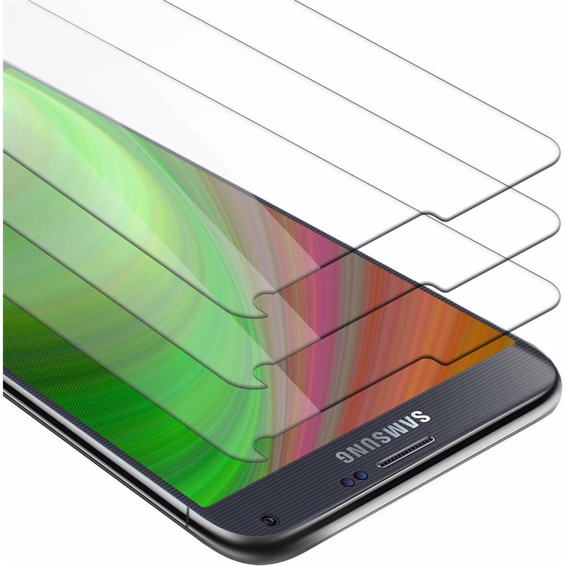 Cadorabo Displayschutzglas (3 Stück, Samsung Galaxy Note 4), Smartphone Schutzfolie, Transparent