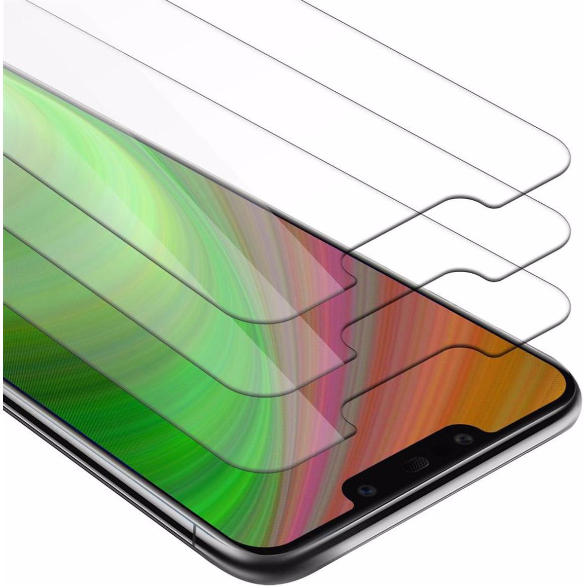 Cadorabo Displayschutzglas (3 Stück, Huawei Mate 20 Lite), Smartphone Schutzfolie, Transparent