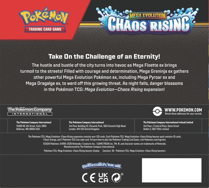 Produktbild Pokémon - ME04 Chaos Rising Booster Display - EN (Englisch, Booster Display)