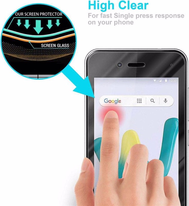 Actual product image Cadorabo Display protection glass (1 Piece, Wiko Sunny 3 Mini)