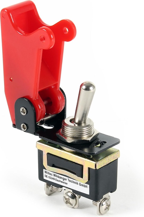 Produktbild Wiltec Kill Switch ON-OFF-ON Notausschalter 12V 35A Kippschalter rote Kappe