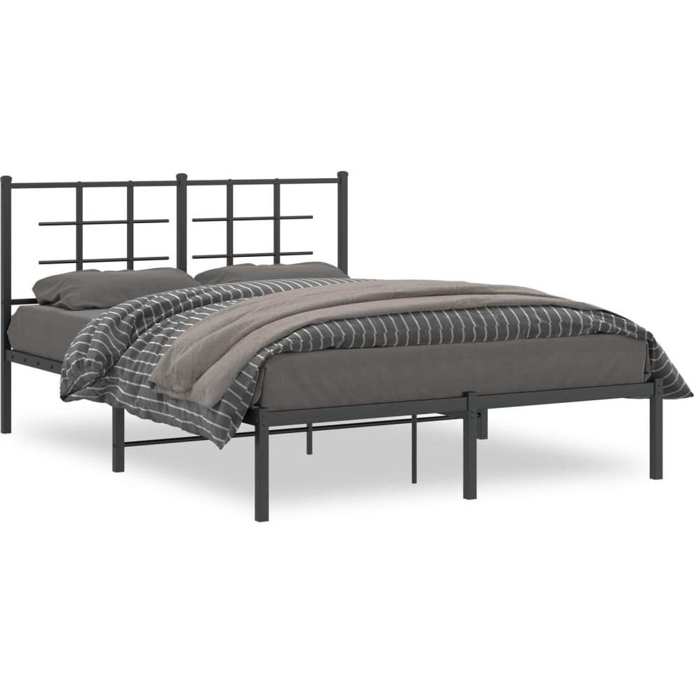 VidaXL, Bett, Bettgestell mit Kopfteil (140 x 200 cm)