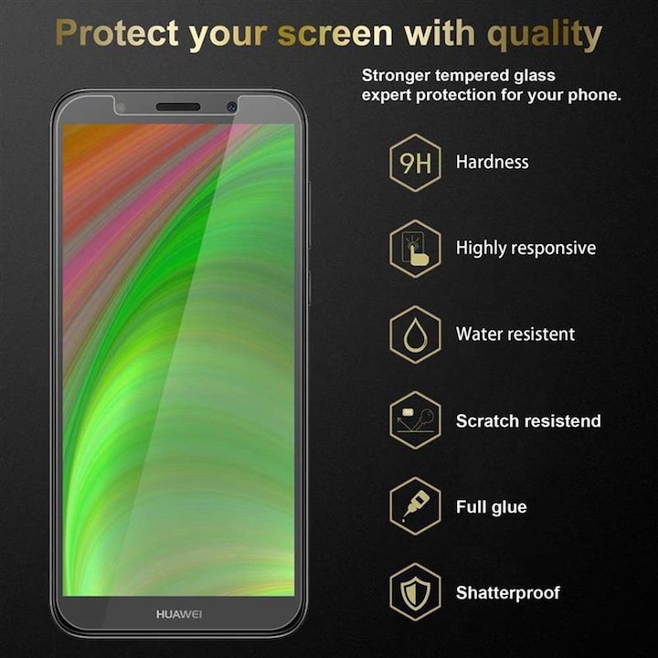 Actual product image Cadorabo Display protection glass (3 Piece, Huawei Y5 (2018))