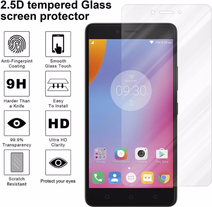 Actual product image Cadorabo Display protection glass (1 Piece, Lenovo K6 Note)