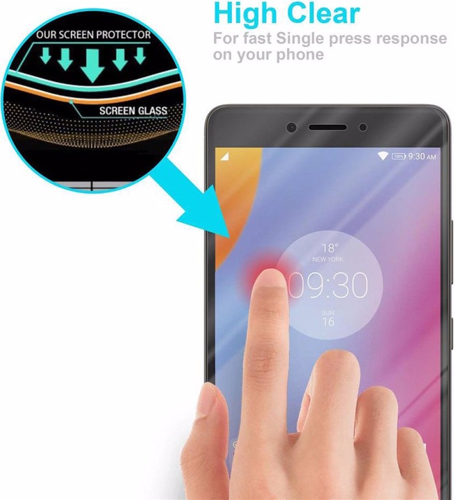 Actual product image Cadorabo Display protection glass (1 Piece, Lenovo K6 Note)