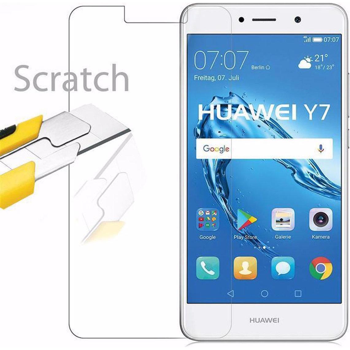 Thumbnail - Cadorabo Displayschutzglas (1 Stück, Huawei Y7 (2017)), Smartphone Schutzfolie, Transparent