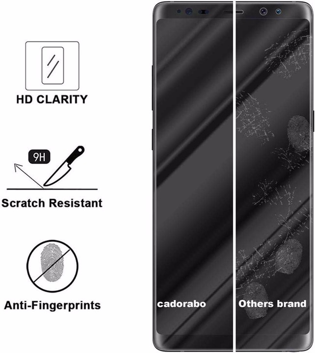 Produktbild Cadorabo Full Glue Displayschutzglas (1 Stück, Samsung Galaxy Note 8)