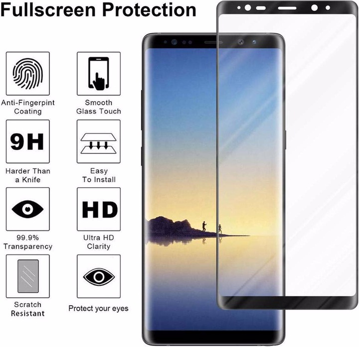 Produktbild Cadorabo Full Glue Displayschutzglas (1 Stück, Samsung Galaxy Note 8)
