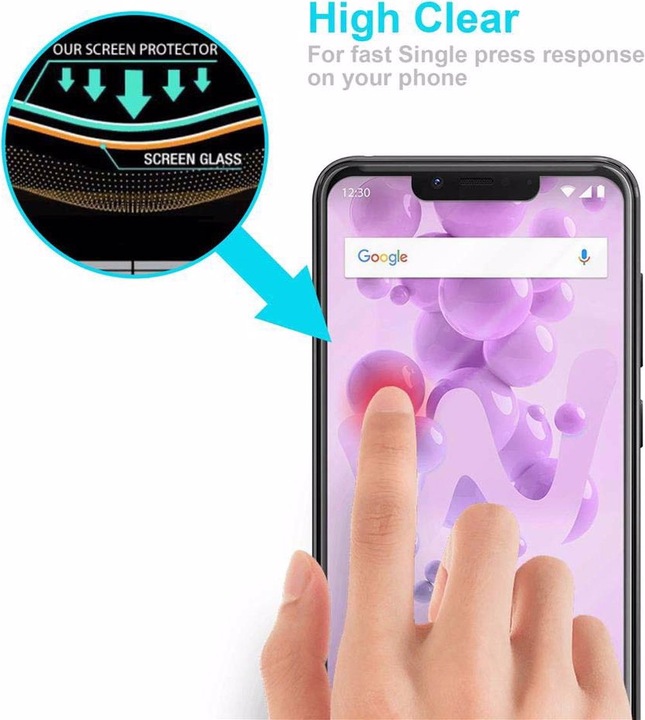 Produktbild Cadorabo Displayschutzglas (1 Stück, Wiko View 2 Go)