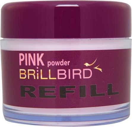 BrillBird Recharge Pink Acrylique en poudre 140ml (Pink, Vernis couleur)