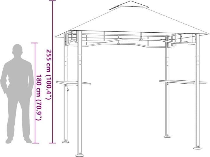 Produktbild vidaXL BBQ-Pavillon (240 cm, 150 cm)