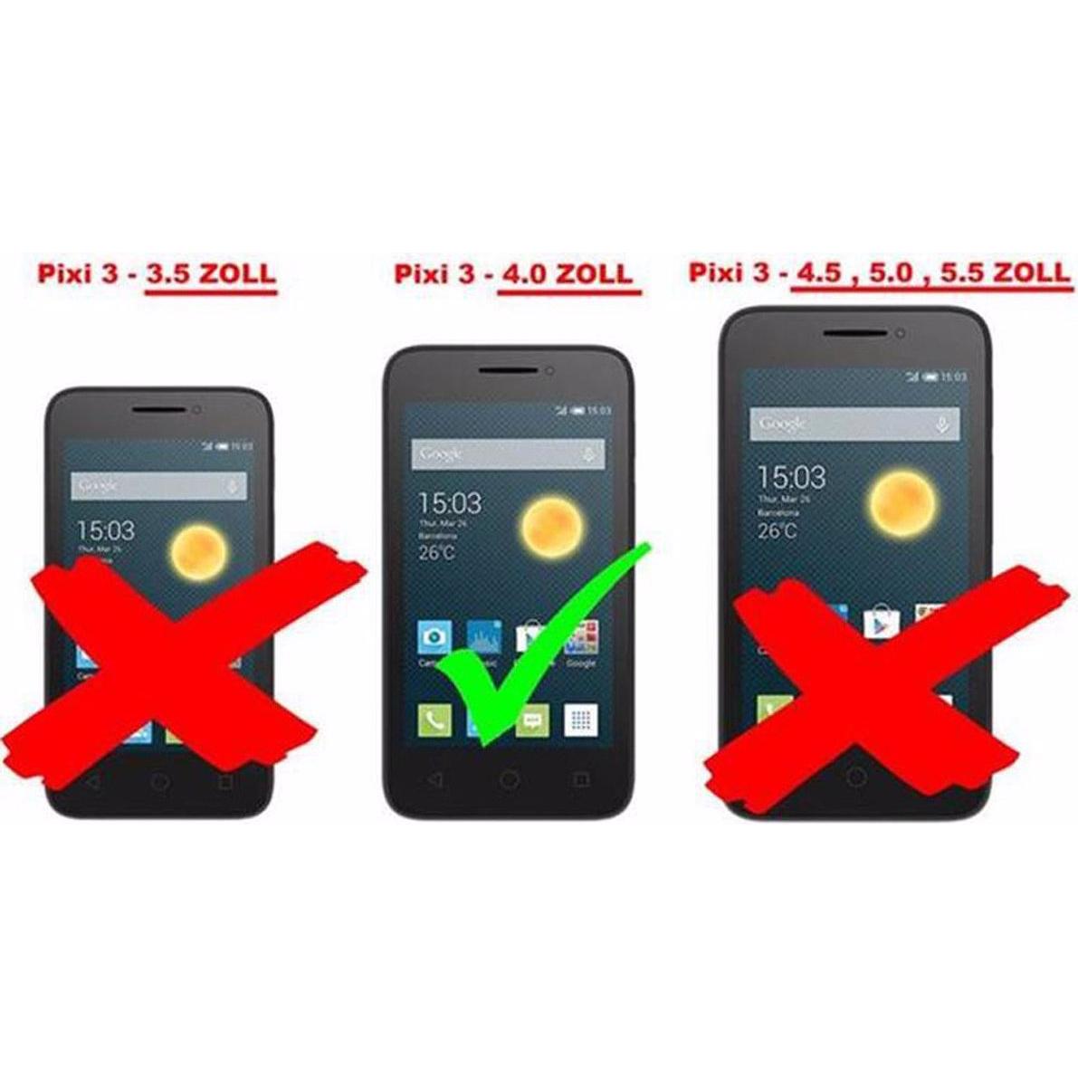 Thumbnail - Cadorabo Displayschutzglas (1 Stück, Alcatel Pixi 3), Smartphone Schutzfolie, Transparent