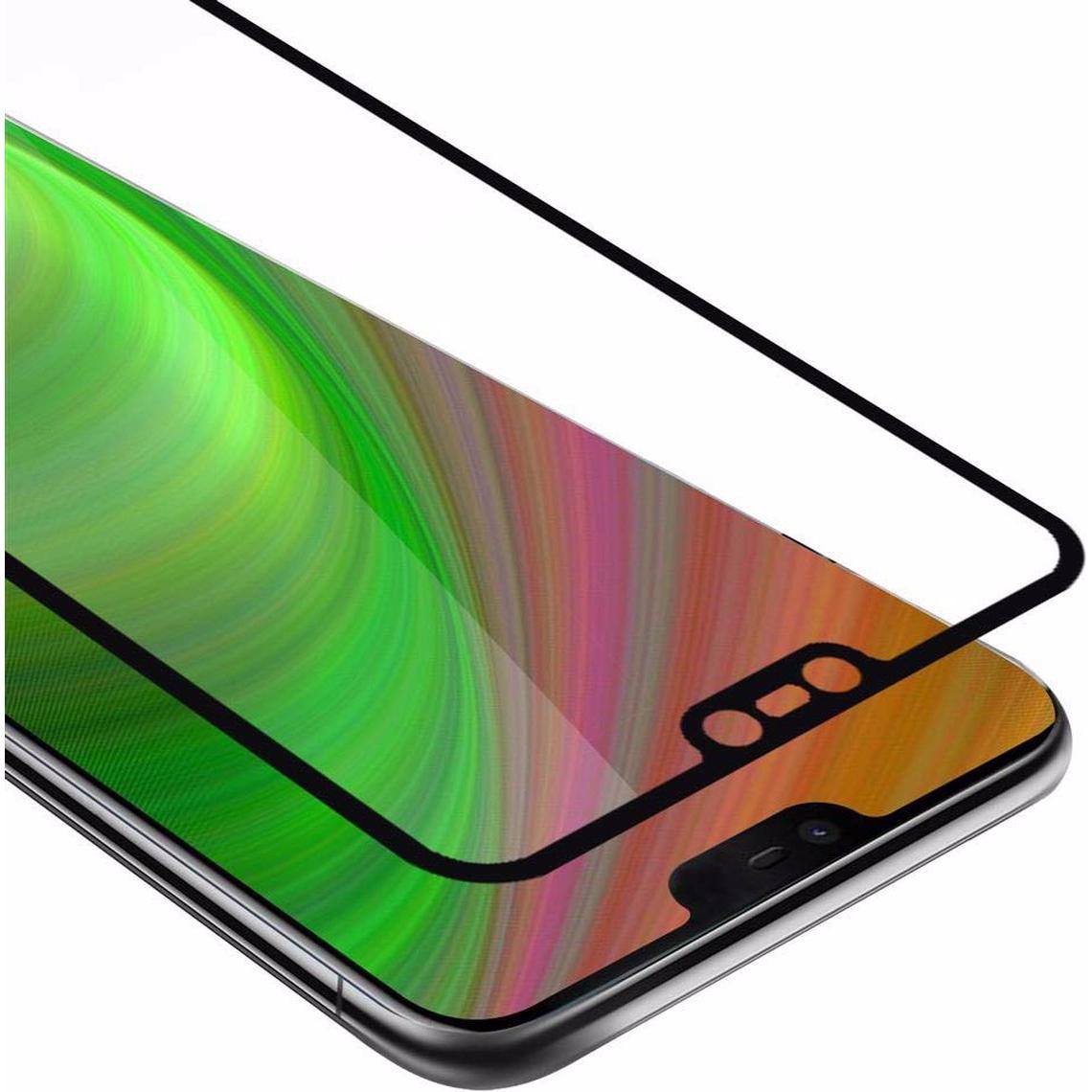 Cadorabo Vollbild Displayschutzglas (1 Stück, Nokia 7.1), Smartphone Schutzfolie, Schwarz