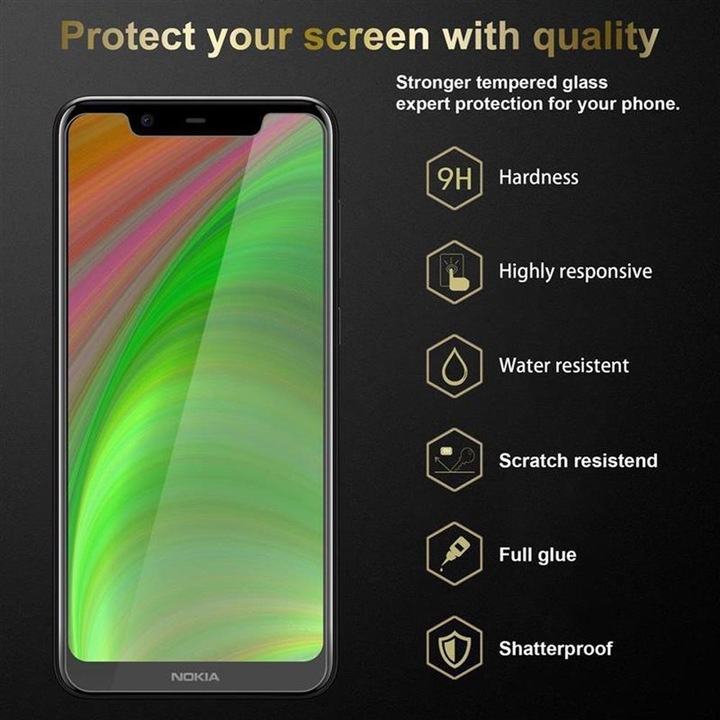 Produktbild Cadorabo Displayschutzglas (3 Stück, LG X5, Nokia 5.1 Plus)