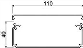 Produktbild Hager Kanal LF 40x110 Stange 2m weiss (Kabelkanal, 200 cm)