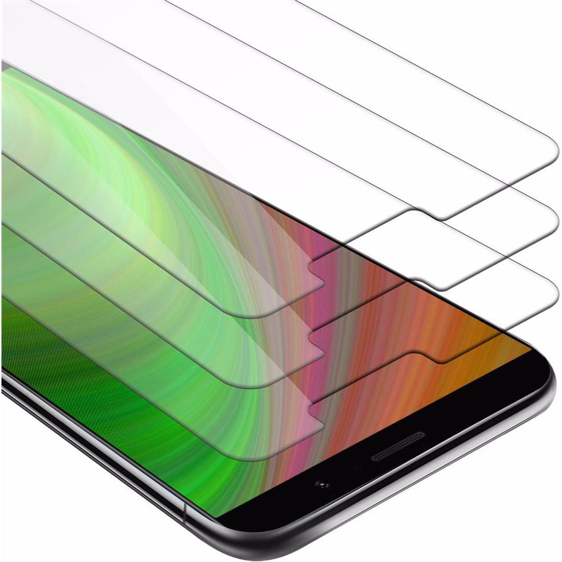 Cadorabo Displayschutzglas (3 Stück, Huawei Mate 9), Smartphone Schutzfolie, Transparent