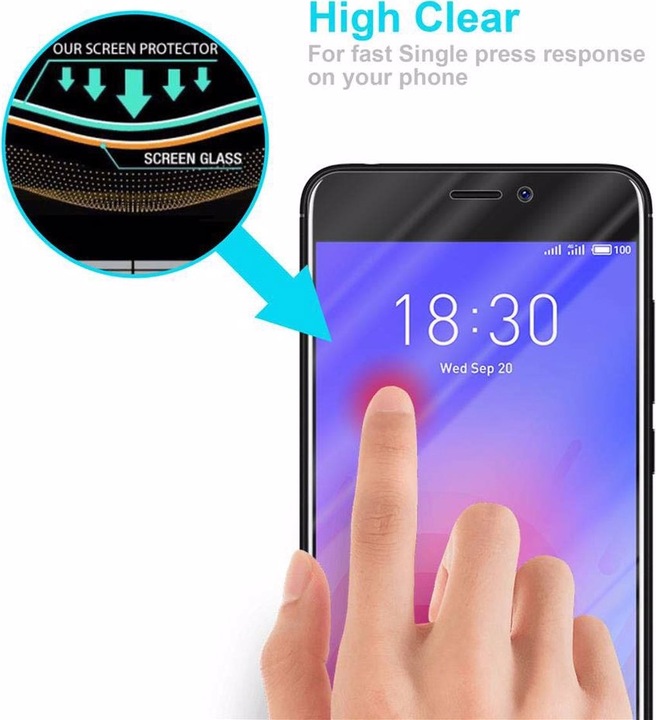 Produktbild Cadorabo Displayschutzglas (1 Stück, Meizu M6)