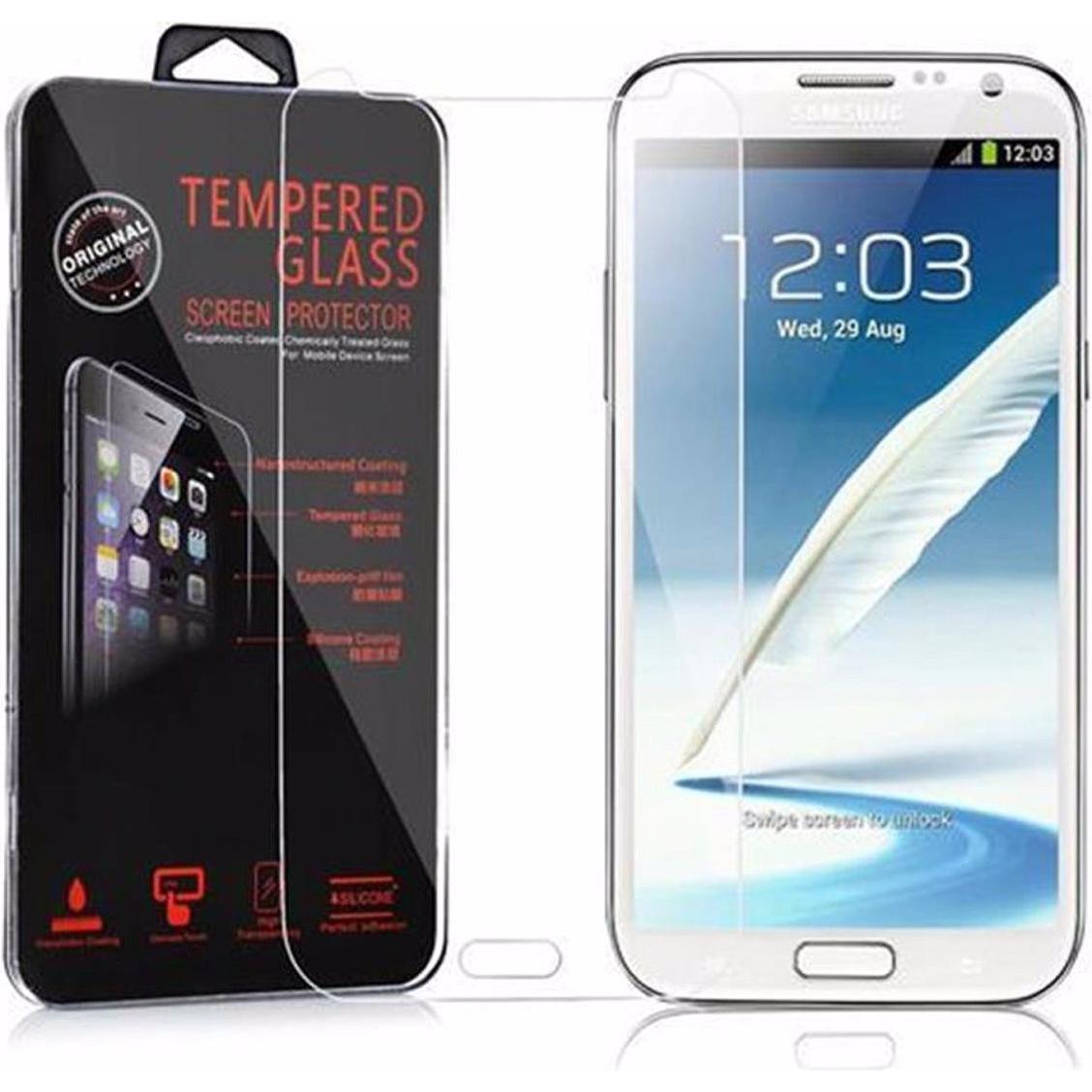 Cadorabo Displayschutzglas (1 Stück, Samsung Galaxy Note 2), Smartphone Schutzfolie, Transparent