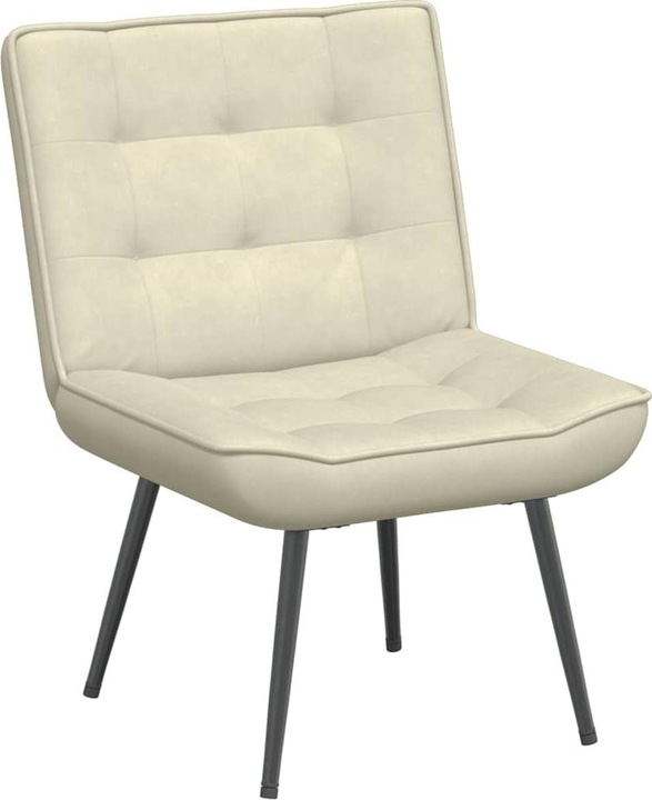 Immagine prodotto VidaXL Poltrona relax con sgabello poltrona in velluto crema poltrona con sgabello