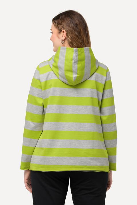 Produktbild Ulla Popken Hoodie, Streifen, Kängurutasche, Kapuze, Langarm (50, 52)