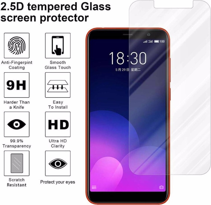Produktbild Cadorabo Displayschutzglas (1 Stück, Meizu M6T)