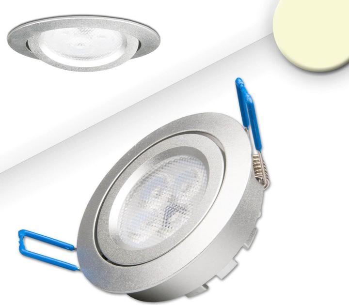 Produktbild Isoled LED Einbaustrahler, silber, 8W, 72°, rund, warmweiss, dimmbar