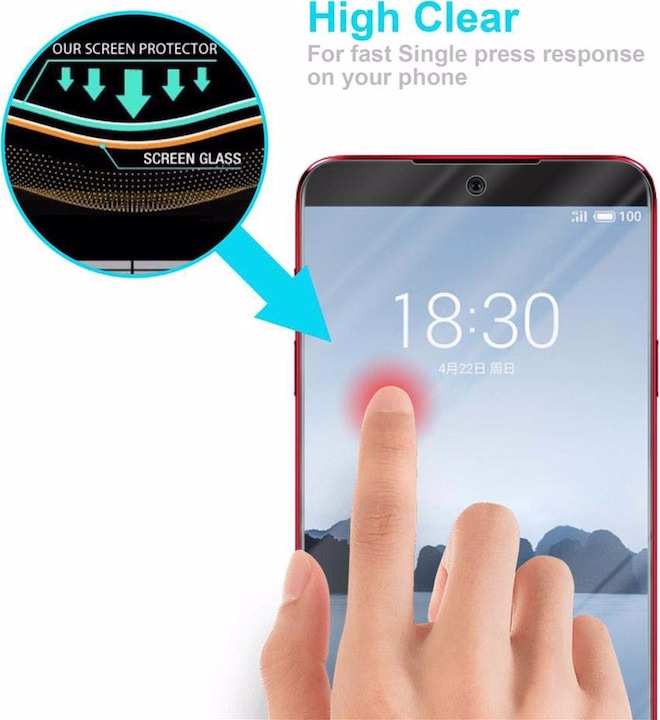 Produktbild Cadorabo Displayschutzglas (1 Stück, Meizu 15 Lite)