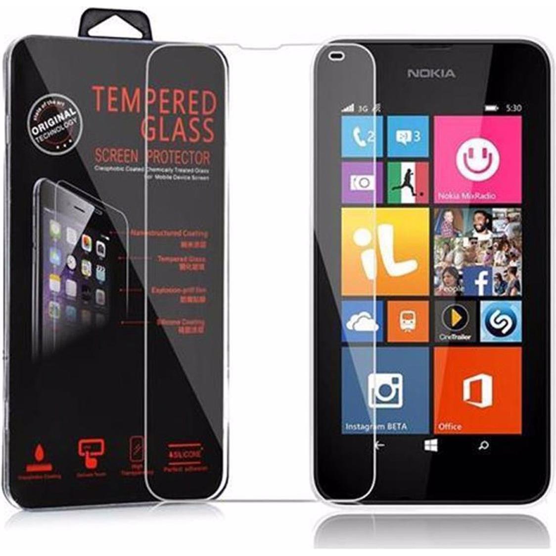 Cadorabo Displayschutzglas (1 Stück, Microsoft Lumia 540), Smartphone Schutzfolie, Transparent