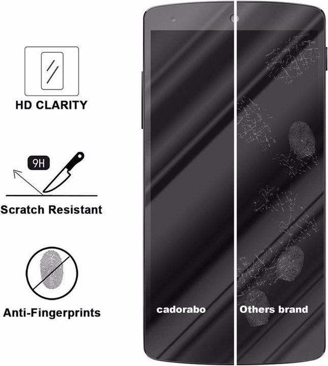 Actual product image Cadorabo display protection glass (1 Piece, LG Nexus 5)