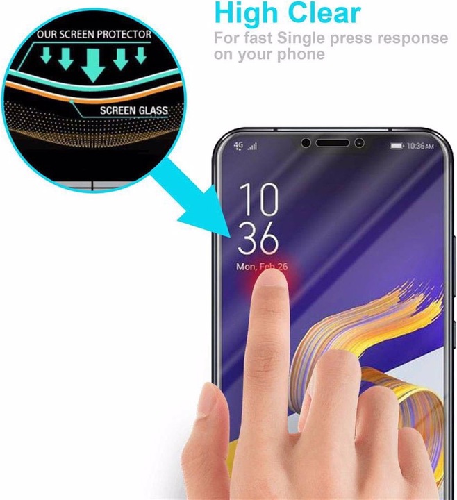 Actual product image Cadorabo display protection glass (1 Piece, Asus Zenfone 5Z)
